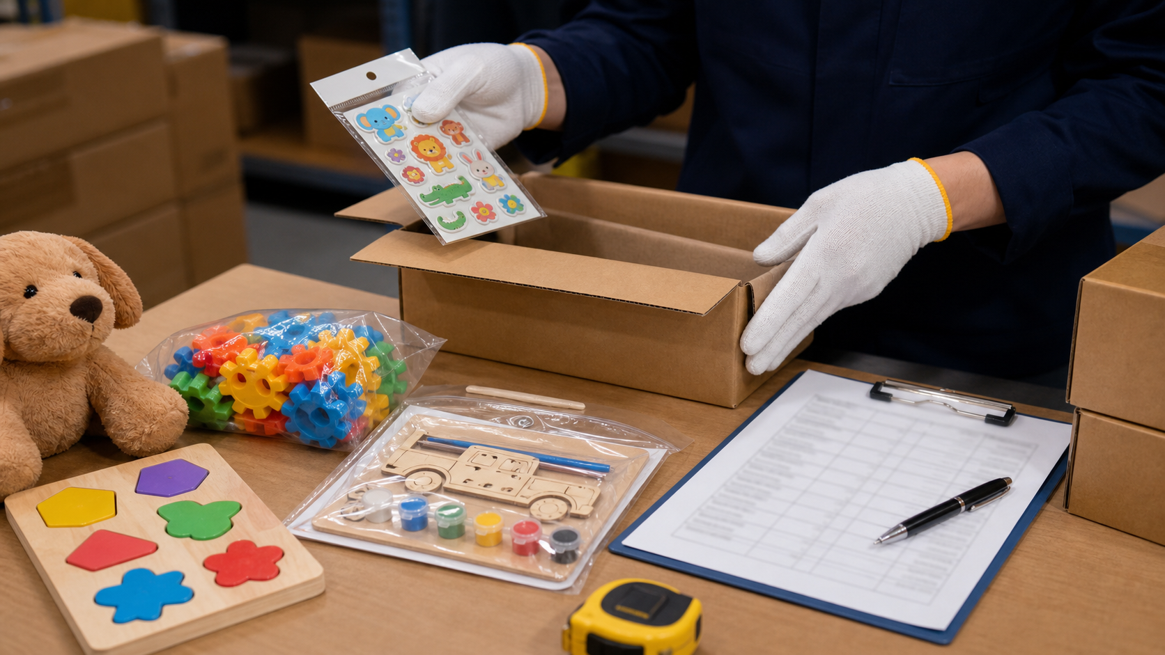 Toy inspection and open carton quality check